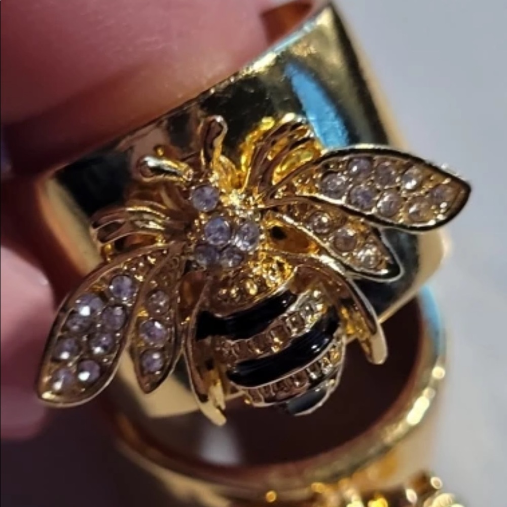 Sterling Silver 925 Large Bee Ring - image 6